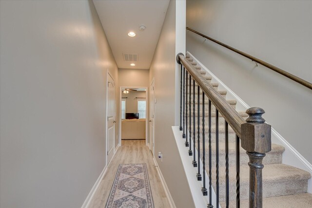 260 Claudia Dr, Grovetown, GA 30813 - staircase featuring recessed lighting, a ceiling fan, and baseboards