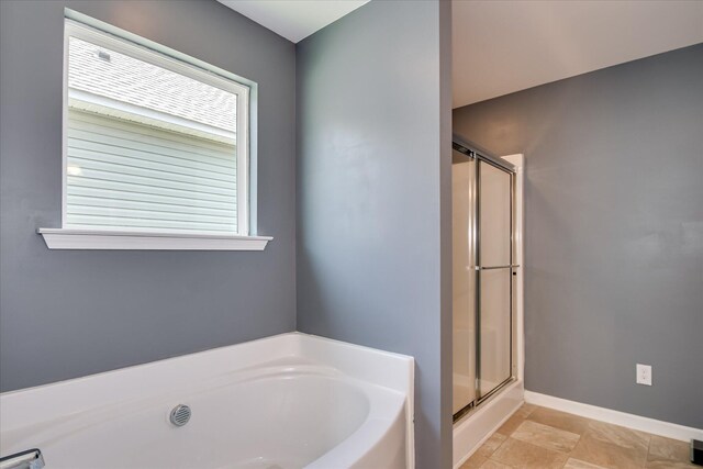260 Claudia Dr, Grovetown, GA 30813 - full bath with a garden tub, a shower stall, and baseboards