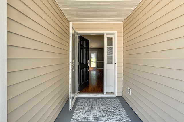 view of exterior entry