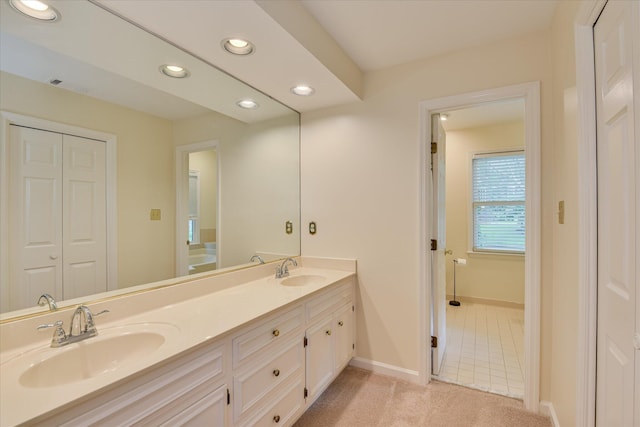 3549 Stevens Way, Martinez, GA 30907 - full bath with double vanity, recessed lighting, and a closet