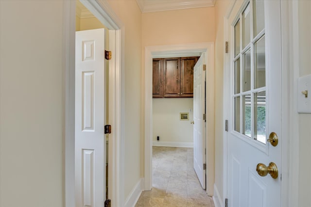 3549 Stevens Way, Martinez, GA 30907 - hallway featuring crown molding and light tile patterned floors