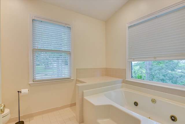 3549 Stevens Way, Martinez, GA 30907 - full bath with a jetted tub and tile patterned floors