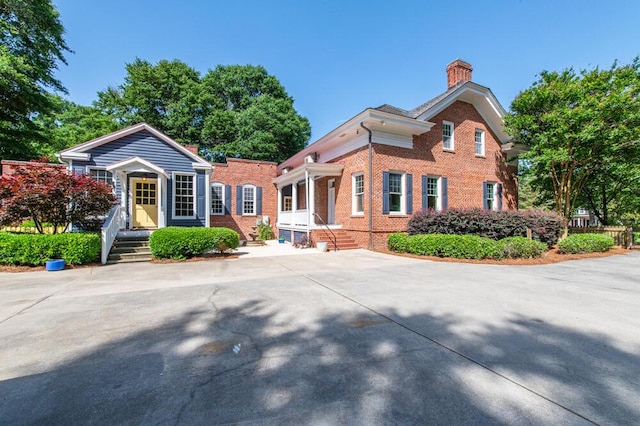 116 Jackson Rd, Jackson, SC 29831 - view of front facade with brick siding and a chimney