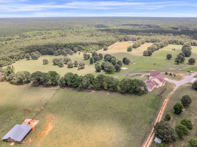 bird's eye view featuring a rural view