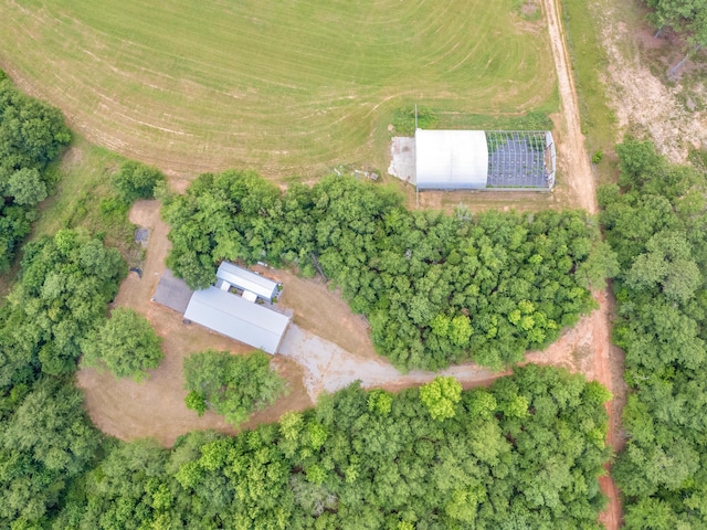 drone / aerial view featuring a rural view