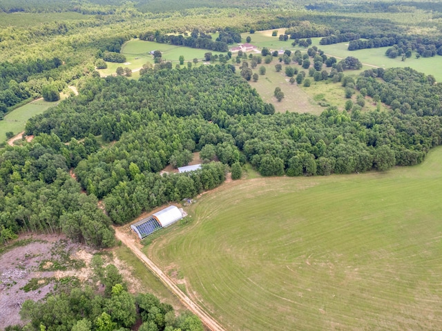 aerial view featuring a rural view