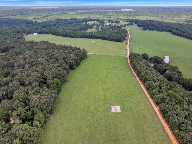 aerial view with a rural view