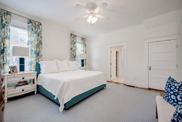 2619 Raymond Ave, Augusta, GA 30904 - bedroom with crown molding, visible vents, multiple windows, and wood finished floors