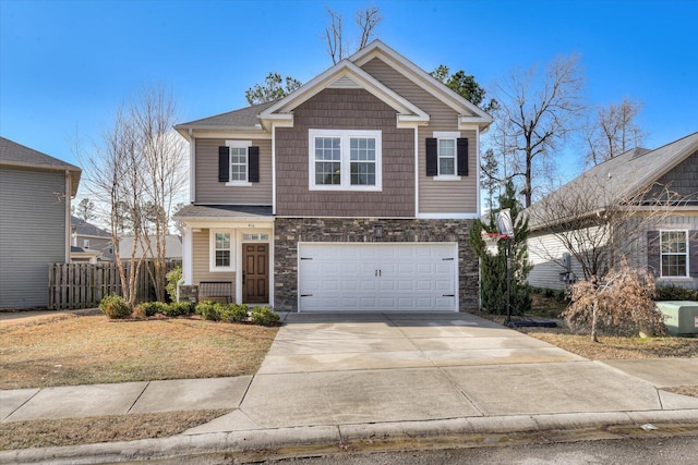 view of front of home featuring a garage