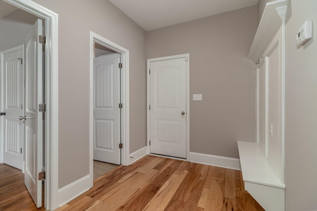 interior space with light wood-type flooring