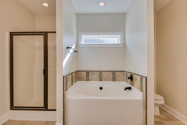 524 Jutland Way, Evans, GA 30809 - bathroom with a stall shower, a garden tub, and recessed lighting
