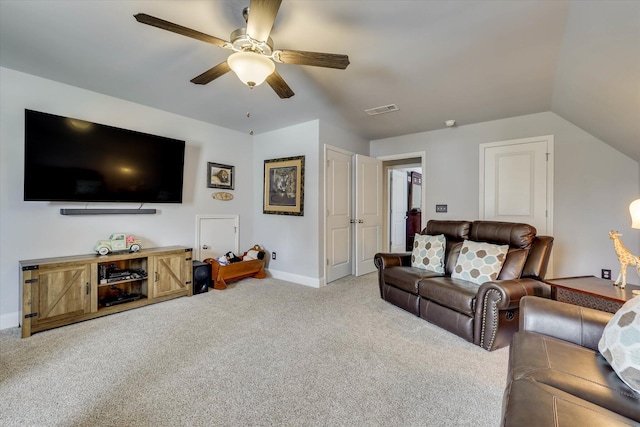 1856 Preservation Cir, Evans, GA 30809 - carpeted living room featuring ceiling fan and baseboards