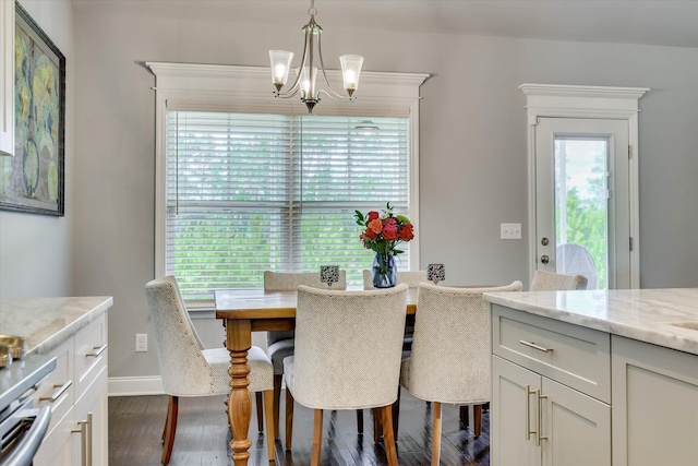 1856 Preservation Cir, Evans, GA 30809 - dining room with a chandelier and dark wood-style floors