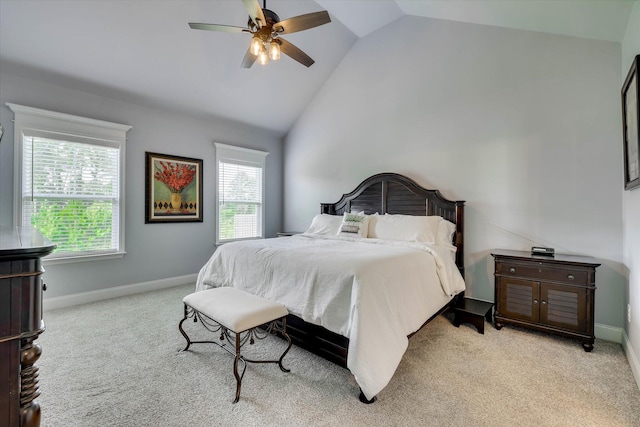 1856 Preservation Cir, Evans, GA 30809 - carpeted bedroom featuring multiple windows, ceiling fan, and high vaulted ceiling