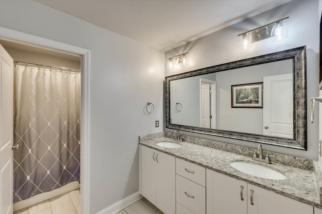 1856 Preservation Cir, Evans, GA 30809 - bathroom with double vanity and tile patterned floors