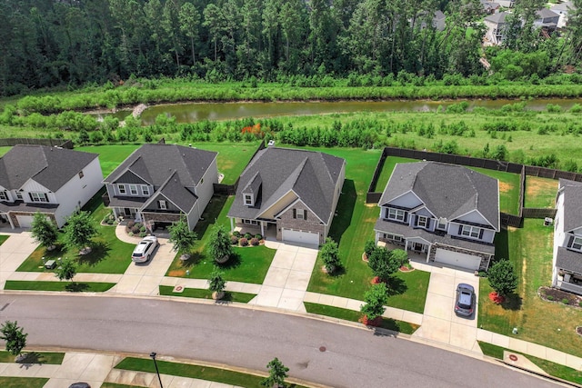 1856 Preservation Cir, Evans, GA 30809 - aerial perspective of suburban area featuring a nearby body of water and a heavily wooded area