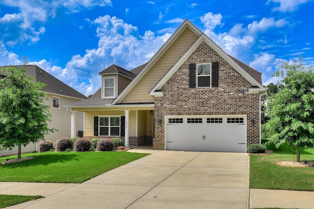 1856 Preservation Cir, Evans, GA 30809 - traditional home with brick siding, a front lawn, concrete driveway, roof with shingles, and an attached garage
