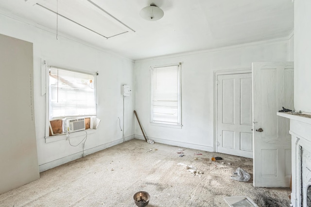 1843 Blairs Ln, Augusta, GA 30904 - spare room featuring attic access, cooling unit, ornamental molding, and carpet