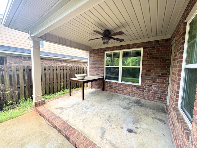 1026 Barrett Dr, Evans, GA 30809 - view of patio / terrace with a ceiling fan