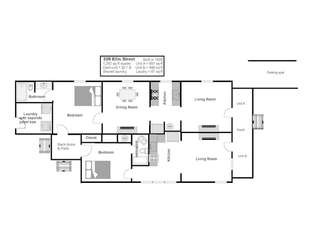 209 Ellis St, Augusta, GA 30901 - view of floor plan / room layout