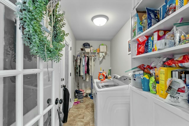 laundry area featuring independent washer and dryer