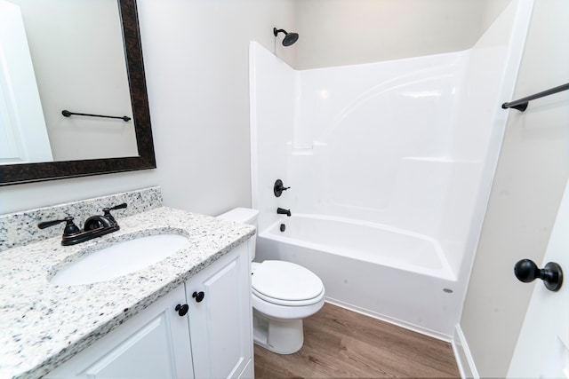 645 Jet Pass, Beech Island, SC 29842 - full bathroom featuring wood finished floors, toilet, vanity, and shower / tub combination