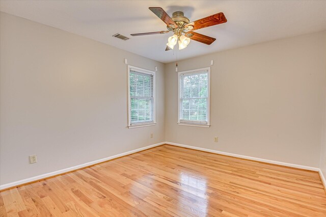 3696 El Cordero Ranch Springs Rd, Augusta, GA 30907 - unfurnished room with baseboards, light wood-style flooring, and ceiling fan