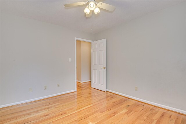 3696 El Cordero Ranch Springs Rd, Augusta, GA 30907 - unfurnished room with baseboards, ceiling fan, and wood finished floors