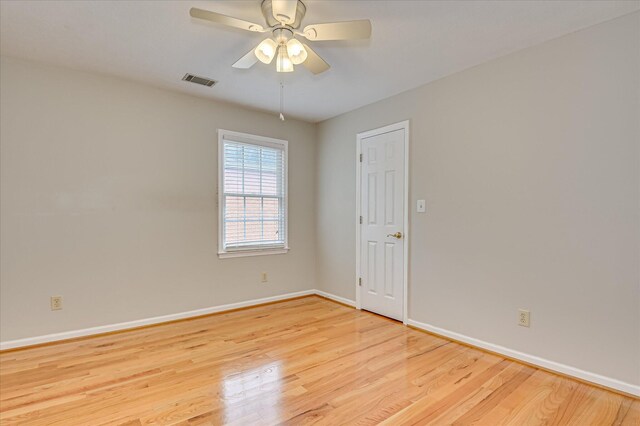 3696 El Cordero Ranch Springs Rd, Augusta, GA 30907 - unfurnished room featuring baseboards, wood finished floors, and a ceiling fan