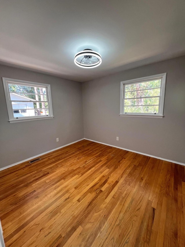 empty room featuring light wood-type flooring