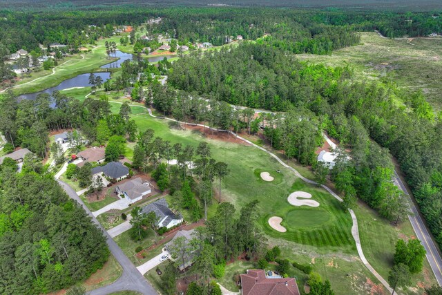 137 Elgin Ln, Mccormick, SC 29835 - drone / aerial view featuring a water view, view of golf course, a forest view, and a residential view