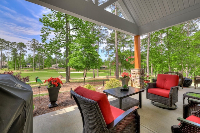 137 Elgin Ln, Mccormick, SC 29835 - view of patio / terrace with a grill and an outdoor living space
