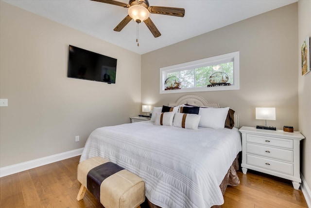 137 Elgin Ln, Mccormick, SC 29835 - bedroom featuring wood finished floors, baseboards, and ceiling fan