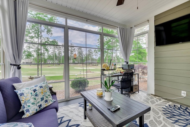 137 Elgin Ln, Mccormick, SC 29835 - sunroom / solarium with ceiling fan and outdoor dining space