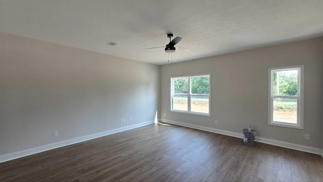 1759 Storm Branch Rd, Beech Island, SC 29842 - unfurnished room with dark wood-style floors and a ceiling fan