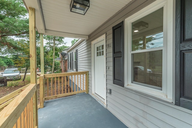 exterior space with covered porch