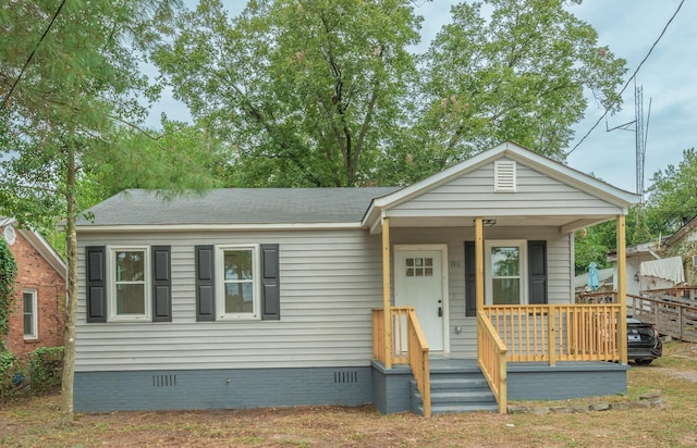 view of front of property with a porch