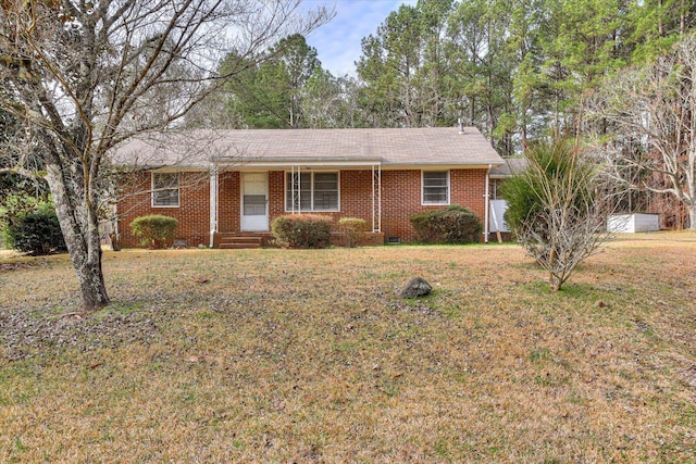 1775 Metasville Rd, Lincolnton, GA 30817 - ranch-style home featuring crawl space, brick siding, and a front lawn