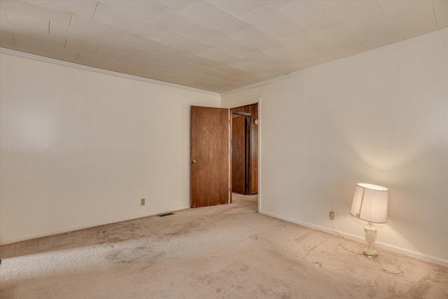 1775 Metasville Rd, Lincolnton, GA 30817 - unfurnished room featuring carpet floors, baseboards, visible vents, and ornamental molding