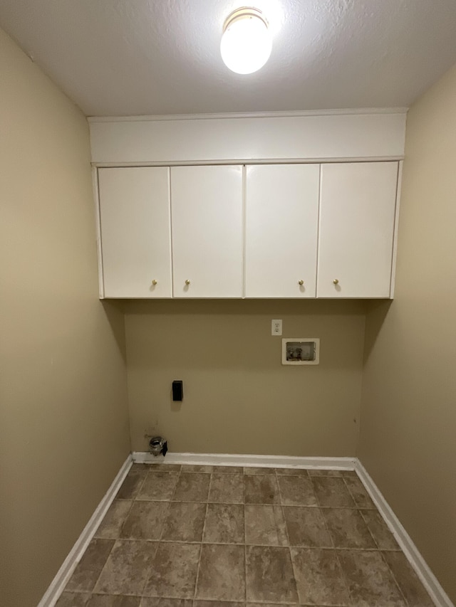 930 Hunting Horn Way, Evans, GA 30809 - laundry room with cabinet space, electric dryer hookup, washer hookup, and baseboards