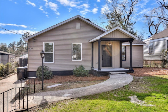 view of bungalow-style home