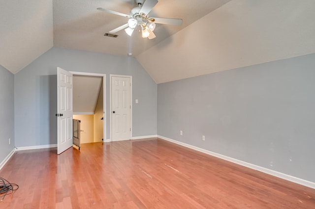 790 Osprey Ln, Martinez, GA 30907 - additional living space featuring vaulted ceiling, ceiling fan, wood finished floors, and baseboards