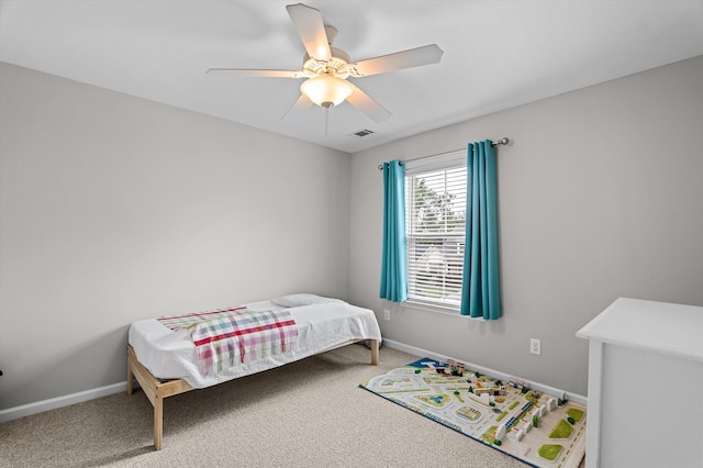 1109 Highmoor Ln, Evans, GA 30809 - carpeted bedroom featuring baseboards and ceiling fan
