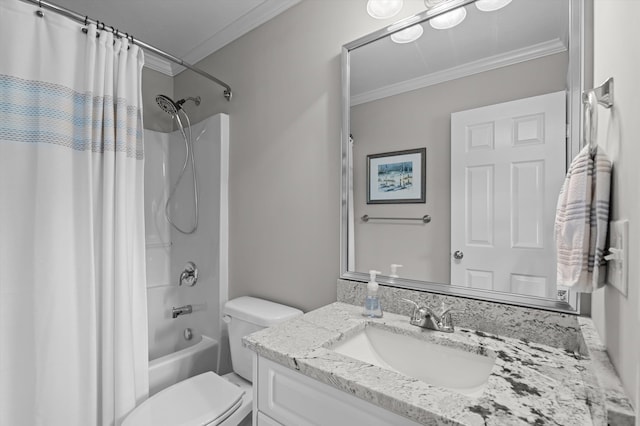 1109 Highmoor Ln, Evans, GA 30809 - full bath with vanity, ornamental molding, and shower / tub combo