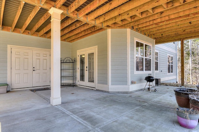 view of patio with french doors