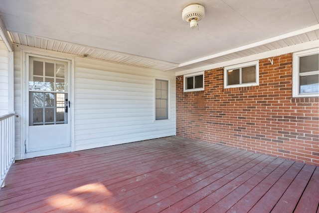 wooden deck with covered porch