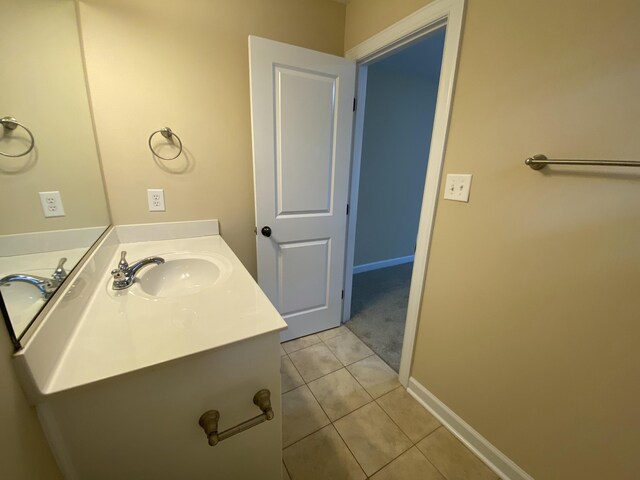 bathroom featuring vanity and tile patterned floors