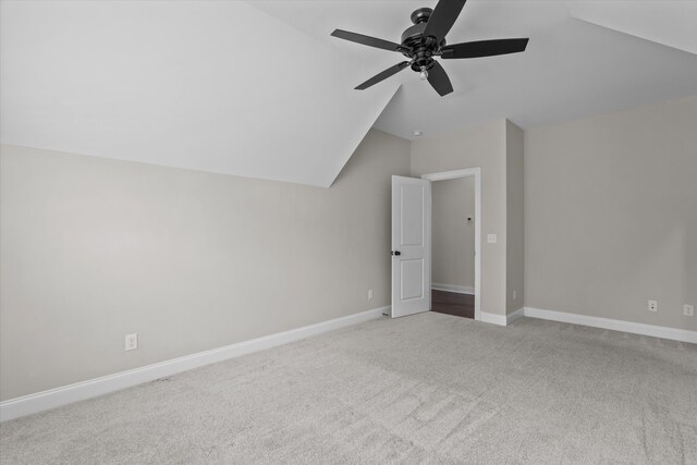 529 River Oaks Ln, Evans, GA 30809 - bonus room with lofted ceiling, carpet floors, ceiling fan, and baseboards