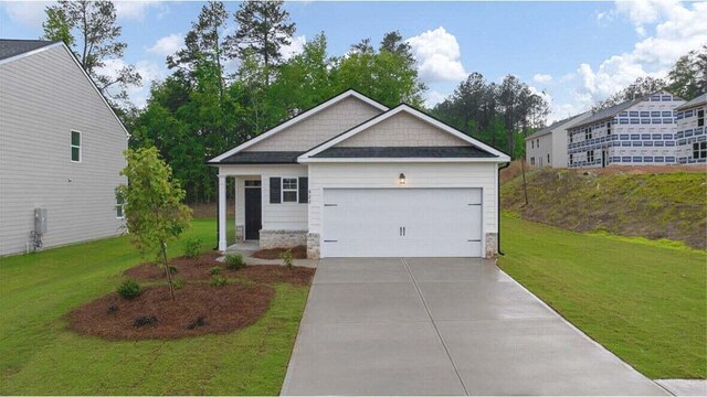 940 Raghorn Rd, Grovetown, GA 30813 - view of front of property featuring an attached garage, a front yard, and concrete driveway