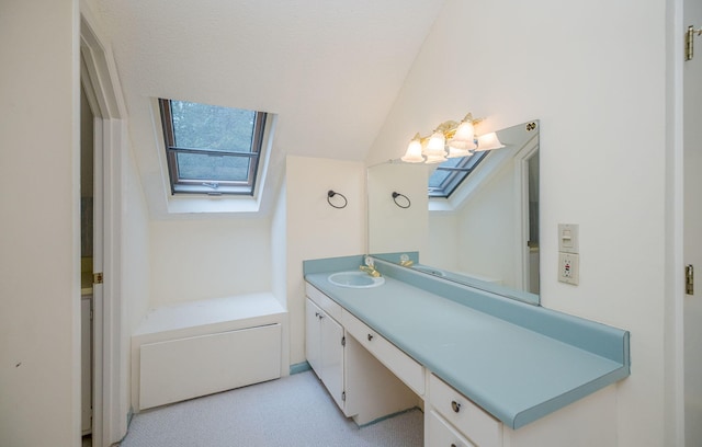 additional living space with light carpet, a textured ceiling, ceiling fan, and lofted ceiling